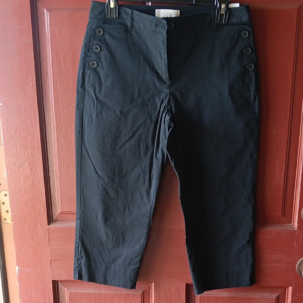 Talbots Black Chinos Classic Cotton-Blend